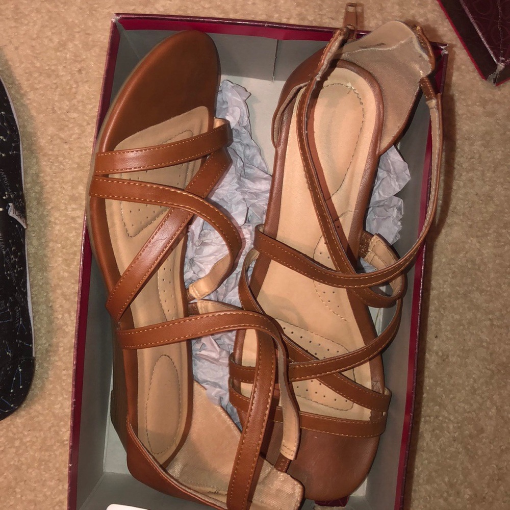 brown sandals